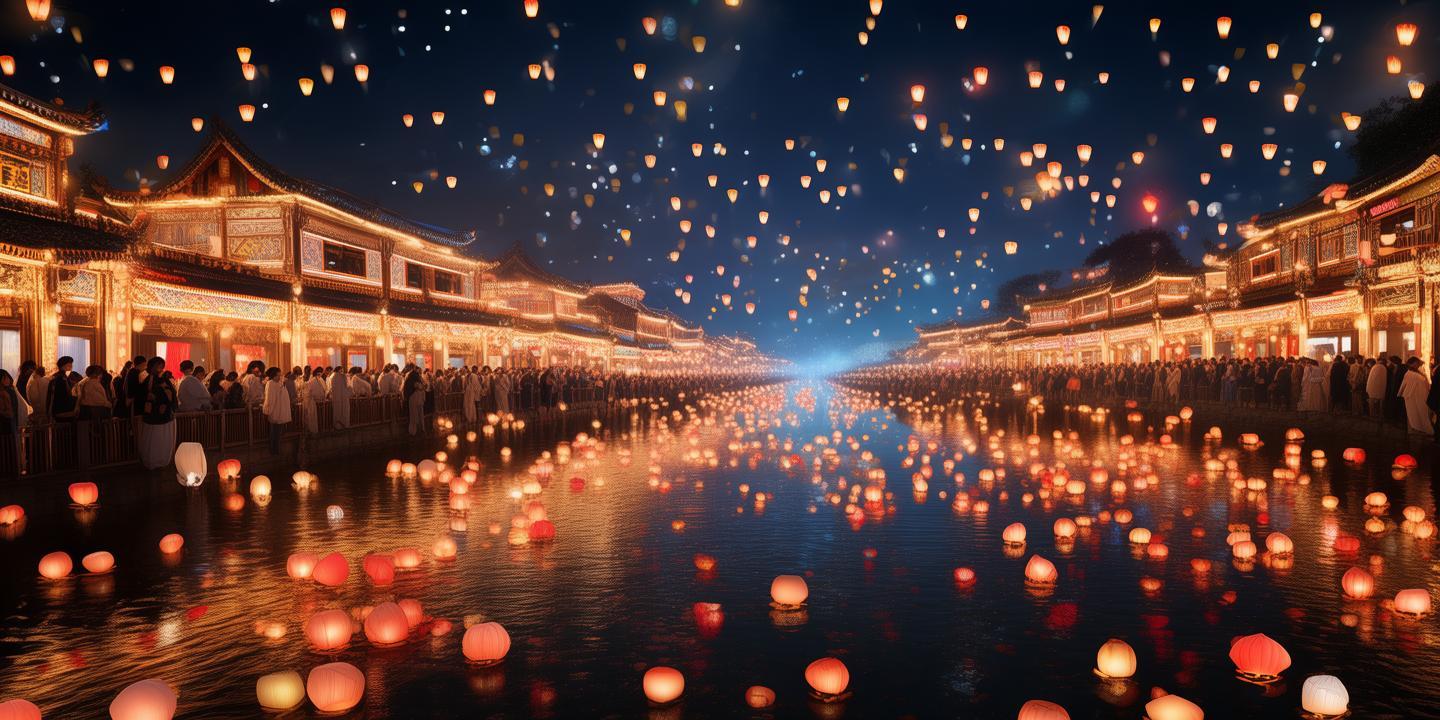 清流河畔七夕夜花灯祈愿,民俗重启游客破10万人次